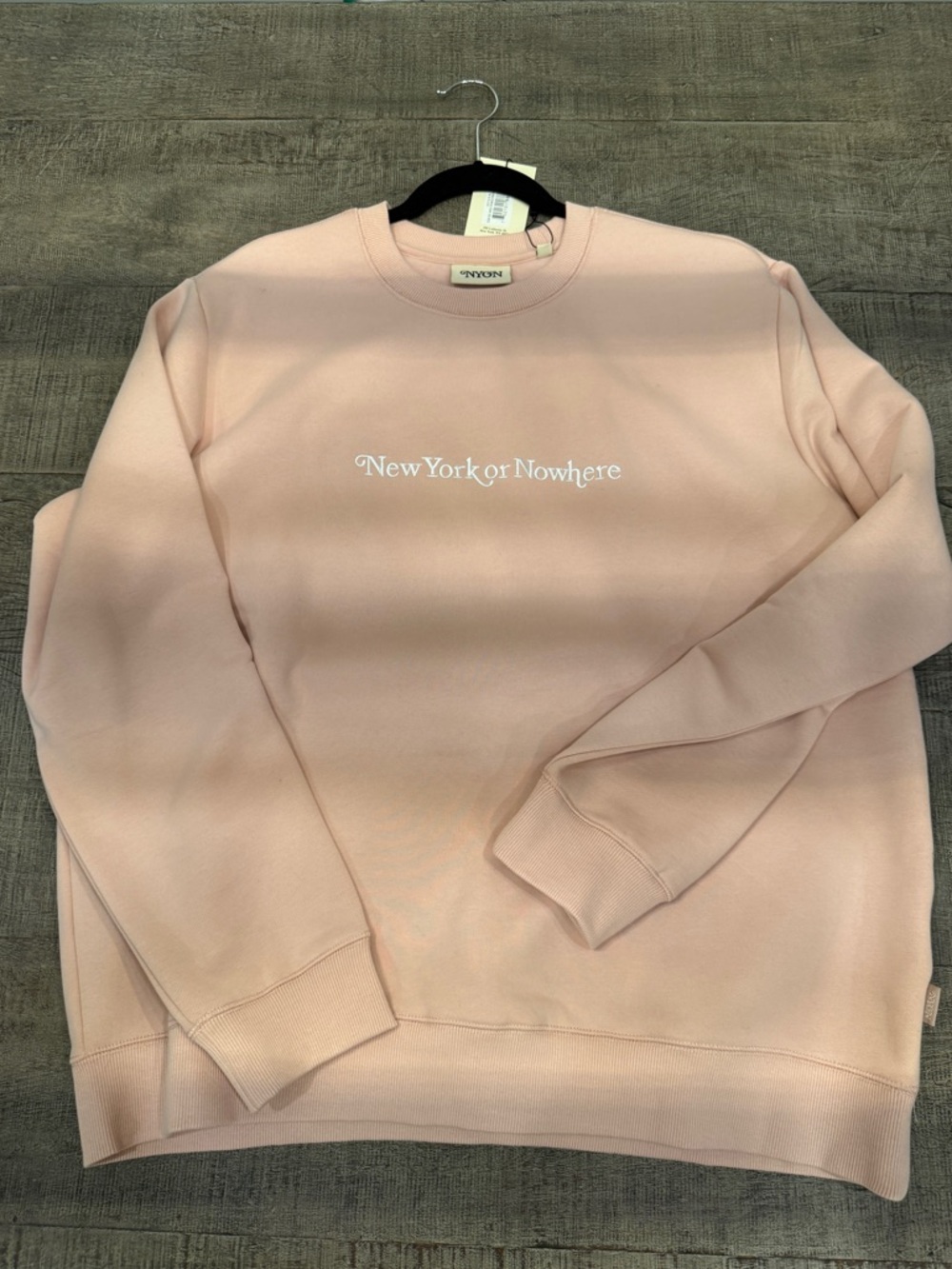 New York or Nowhere Pink Crewneck Sweater